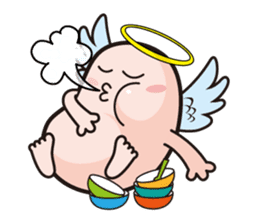 Angel and Devil "bean" with you! sticker #979224