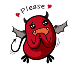 Angel and Devil "bean" with you! sticker #979232