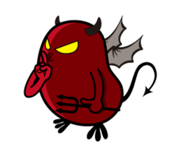 Angel and Devil "bean" with you! sticker #979237