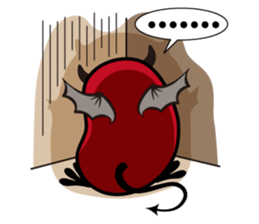 Angel and Devil "bean" with you! sticker #979238