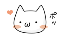 Cat and Round face sticker #979574