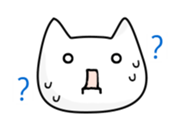 Cat and Round face sticker #979575