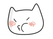 Cat and Round face sticker #979577