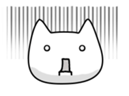 Cat and Round face sticker #979578