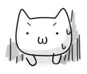 Cat and Round face sticker #979579