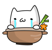 Cat and Round face sticker #979586