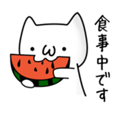 Cat and Round face sticker #979589