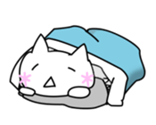 Cat and Round face sticker #979594