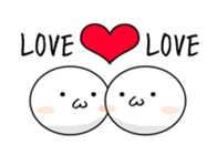 Cat and Round face sticker #979604