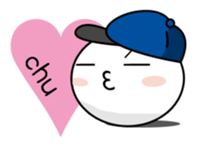 Cat and Round face sticker #979606