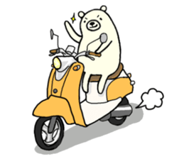 White bear Kuma. mogemoge sticker #980306
