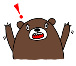 White bear Kuma. mogemoge sticker #980322