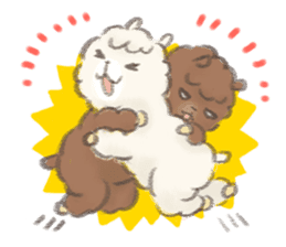 a fluffy alpaca 2 sticker #981107