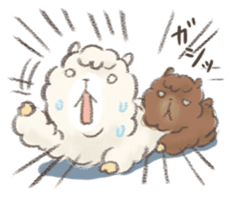 a fluffy alpaca 2 sticker #981108
