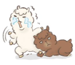 a fluffy alpaca 2 sticker #981109