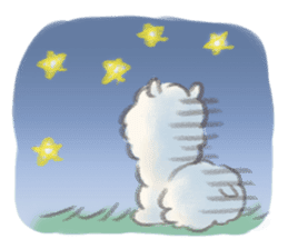 a fluffy alpaca 2 sticker #981117