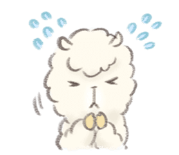 a fluffy alpaca 2 sticker #981119