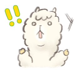 a fluffy alpaca 2 sticker #981120