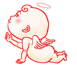 Mischievous angel sticker #981628