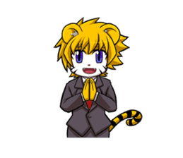 Little Tiger Cute TK Smart Suit Man sticker #982607