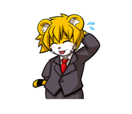 Little Tiger Cute TK Smart Suit Man sticker #982609
