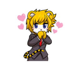 Little Tiger Cute TK Smart Suit Man sticker #982611
