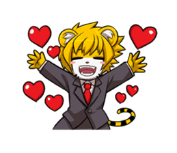 Little Tiger Cute TK Smart Suit Man sticker #982612