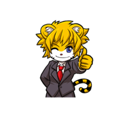 Little Tiger Cute TK Smart Suit Man sticker #982613