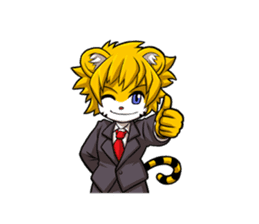 Little Tiger Cute TK Smart Suit Man sticker #982613