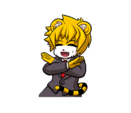 Little Tiger Cute TK Smart Suit Man sticker #982614