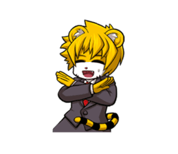 Little Tiger Cute TK Smart Suit Man sticker #982614