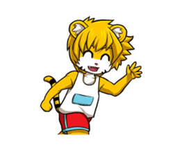 Little Tiger Cute TK Smart Suit Man sticker #982616