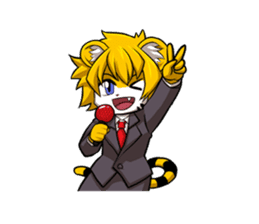 Little Tiger Cute TK Smart Suit Man sticker #982617