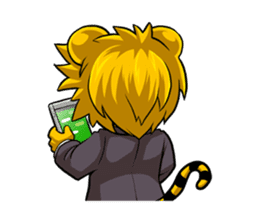 Little Tiger Cute TK Smart Suit Man sticker #982618
