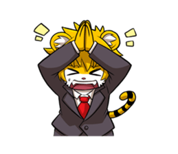 Little Tiger Cute TK Smart Suit Man sticker #982621