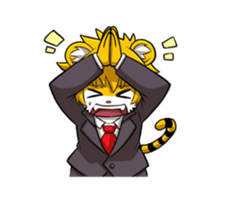 Little Tiger Cute TK Smart Suit Man sticker #982621
