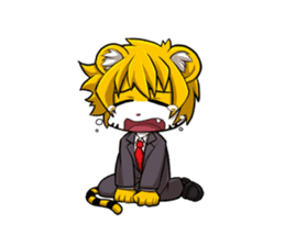 Little Tiger Cute TK Smart Suit Man sticker #982627