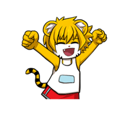 Little Tiger Cute TK Smart Suit Man sticker #982631