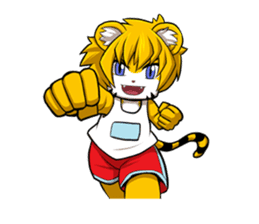 Little Tiger Cute TK Smart Suit Man sticker #982632