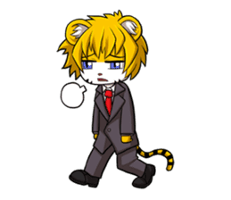 Little Tiger Cute TK Smart Suit Man sticker #982636