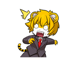 Little Tiger Cute TK Smart Suit Man sticker #982638