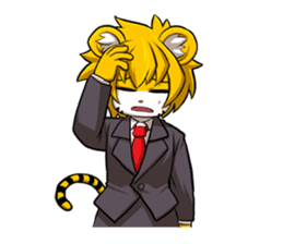 Little Tiger Cute TK Smart Suit Man sticker #982639