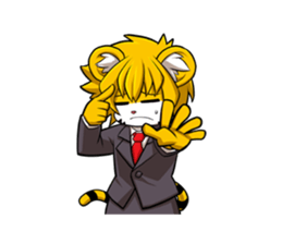 Little Tiger Cute TK Smart Suit Man sticker #982640