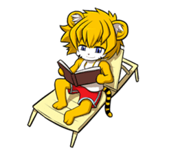Little Tiger Cute TK Smart Suit Man sticker #982641