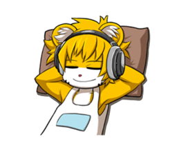 Little Tiger Cute TK Smart Suit Man sticker #982645