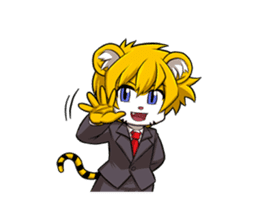 Little Tiger Cute TK Smart Suit Man sticker #982646