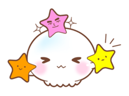 Merry friends of a jellyfish and the sea sticker #984088