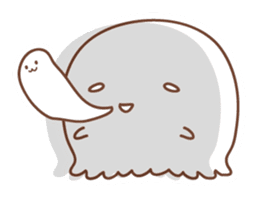 Merry friends of a jellyfish and the sea sticker #984094