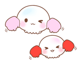 Merry friends of a jellyfish and the sea sticker #984117