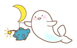 Merry friends of a jellyfish and the sea sticker #984118